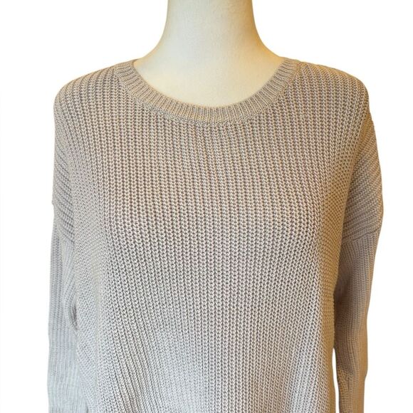 Eileen Fisher Organic Cotton Round Neck Sweater Size Small Cream Pale Purple - Picture 5 of 10